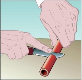 Zeichnung: Zusammenstecken der Komponenten (Erstmontage)